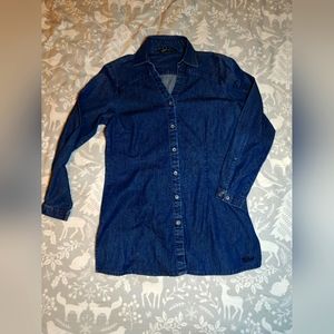 Vintage Woolrich Denim Jean Shirt - Medium